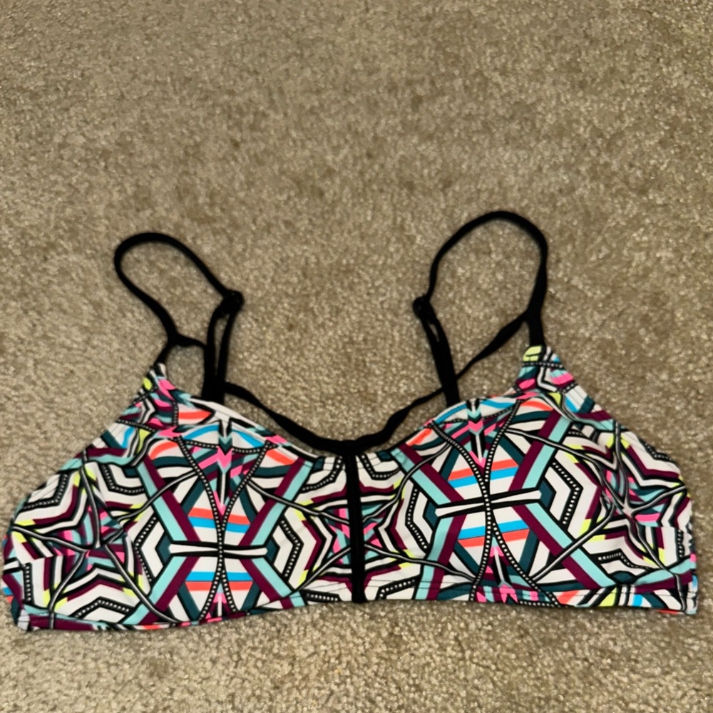 PINK Victoria's Secret Colorful Geometric Bikini Top